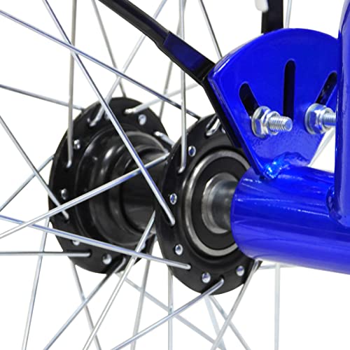 Futchoy Vouwfiets voor volwassenen, 24 inch, 3 wielen, met mand en rugleuning, opvouwbare 3-wieler voor dames, heren… - Afbeelding 7