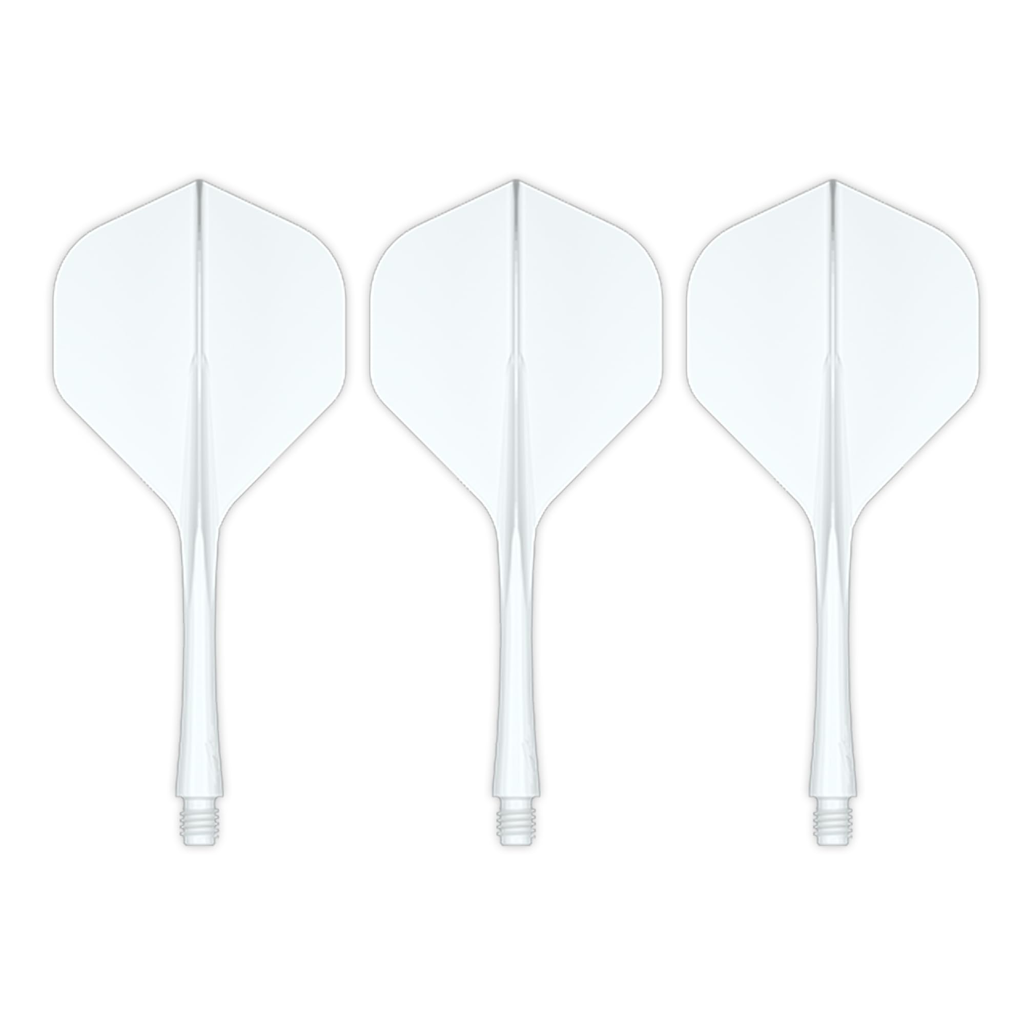 Caliburn | SUP Moulded Dart Flight And Shaft System | Multiple Styles | Multiple Colours. (No2 - Medium, White)