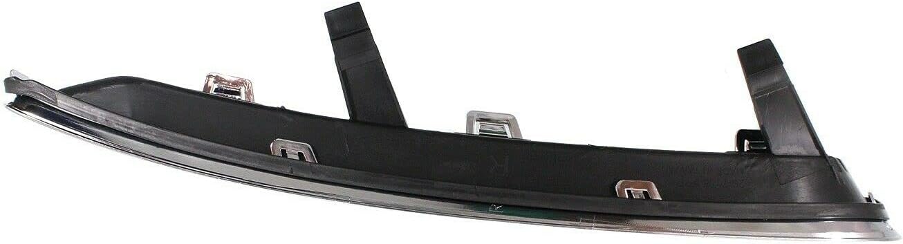 DAT AUTO PARTS Front Right Passenger Side Bumper Fog Light Cover Lamp Hole Insert Replacement For 2011-2014 Chrysler 300 Black Textured Plastic with Chrome Trim CH1039127 68127944AB