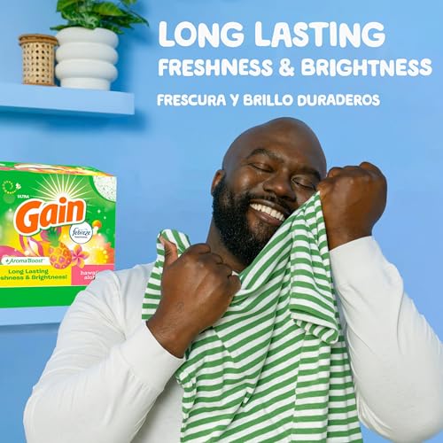 Gain Powder Laundry Detergent, Hawaiian Aloha Scent, 105 Loads, 135 OZ - image 2