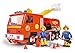 Produktbild Simba 109251038 - Sam Jupiter Feuerwehrauto 2.0 / mit Sam und Elvis Figur / mit Licht und Sound / mit ausfahrbarer Leiter und Suchscheinwerfer / 28cm