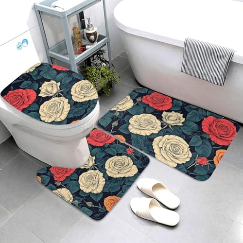 Alfombras de baño antideslizantes de microfibra bohemia lavable a máquina 4