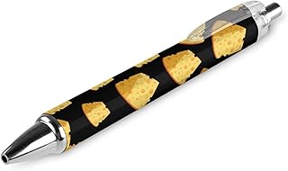 Egg Tart Cheese Funny Ballpoint Pens 0.5mm Retractable Ball Point Pen Smooth Writing 1 PCS