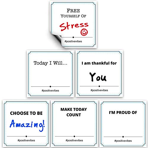 Refrigerator Magnet Inspirational Positive Gifts | Large Motivational Quotes Magnets | Get Inspired & Stay Motivated! | Dry Erase Board | Set of 6 | 4” Square | Daily Motivation/Happiness/Positive