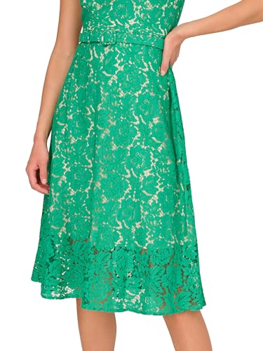 Image of Adrianna Papell Women's Lace Midi Flounce Dress