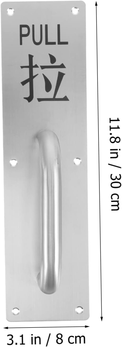 ORFOFE 1set Sliding Door Pull and Push Handle Commercial Door Handles Easy Installation Design