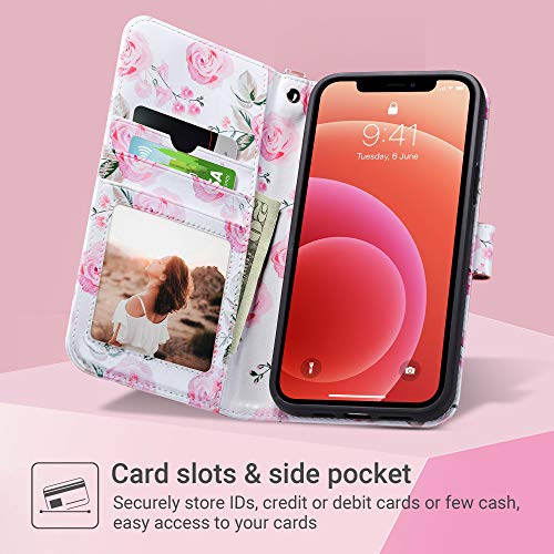 Ulak BR CC020G029 Compatible With Iphone 12 Pro Max Case With Card Holders, Durable Pu Leather Flip Wristlet Stand Phone Case thumb #2