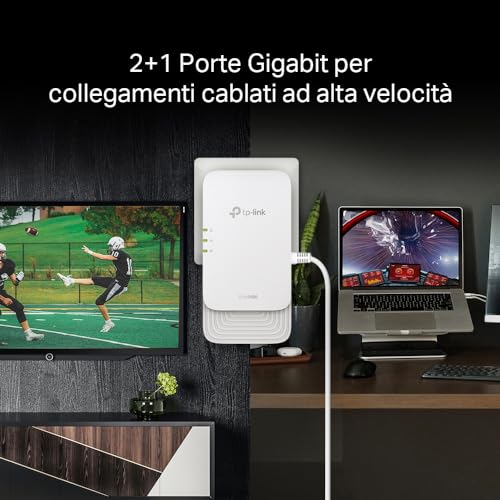 PGW2440 KIT Powerline Passante G.hn2400, AX1800Mbps WiFi 6, MIMO, 3 Porte Gigabit Ethernet, Presa di Alimentazione Extra, Plug&Play, EasyMesh, Powerline di Nuova Generazione Più Affidabile - Powerline - Immagine 6