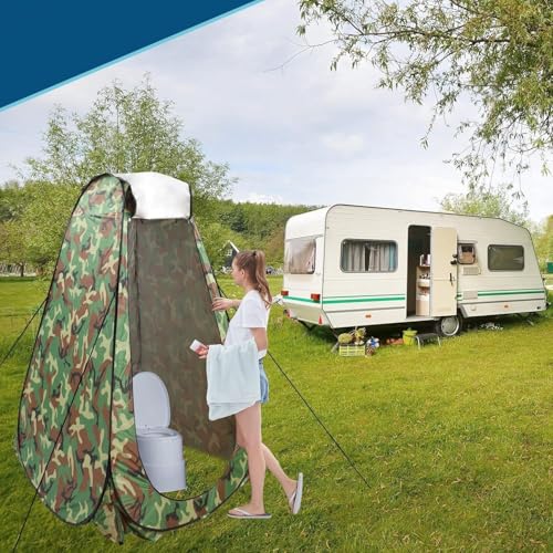 Image of Niyam Portable Foldable Outdoor Privacy Pop Up Polyester Dressing Changing Room Tent, Camp Toilet Tent, Shower Tent, Rain Shelter for Camping (Army)