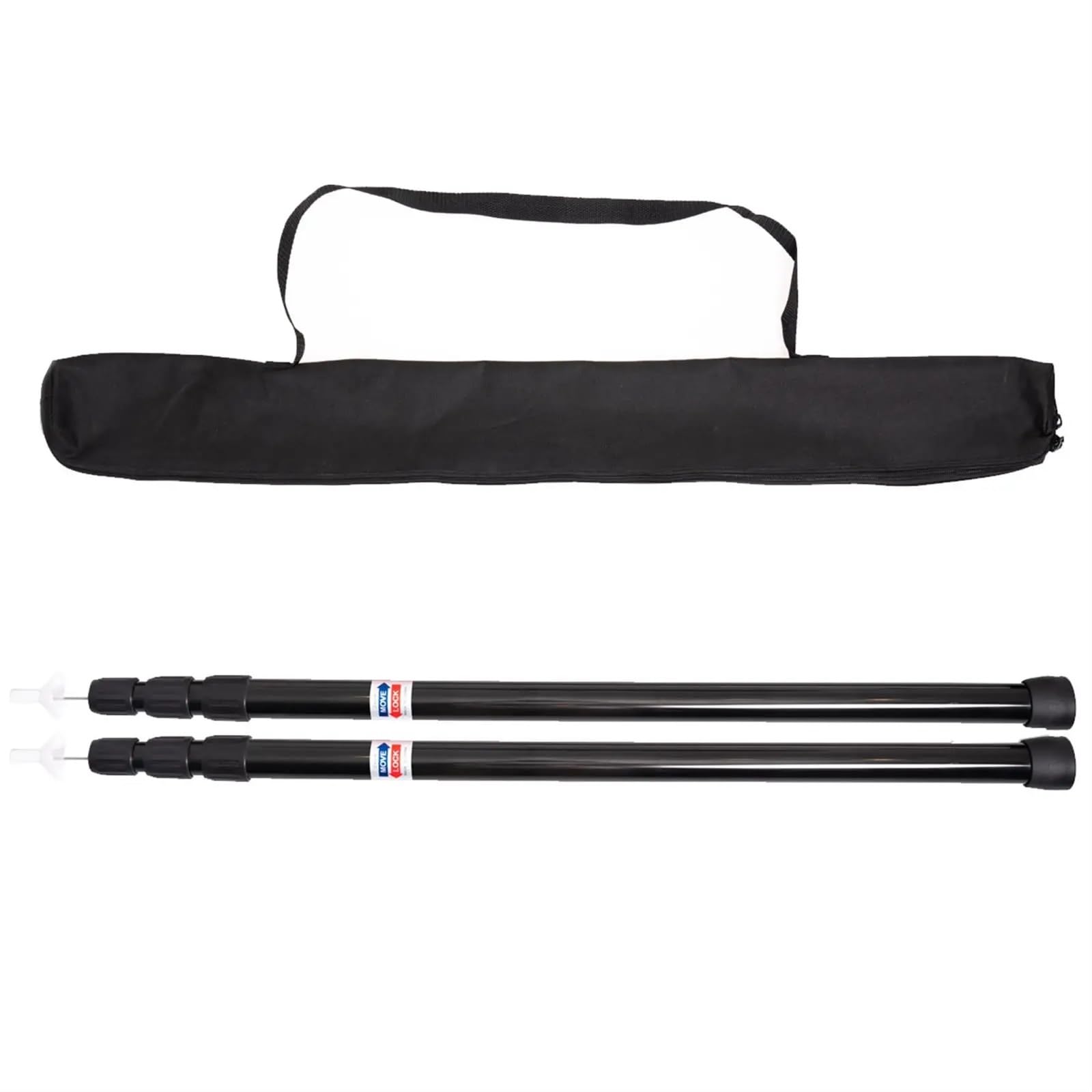 BYLYUIVN Telescopic pole Tent Pole Adjustable Tent Support Rods Beach Shelter Tarp Awning Pole Replacement Poles Accessories For Camping Hiking Tent(2pcs 230cm Black)