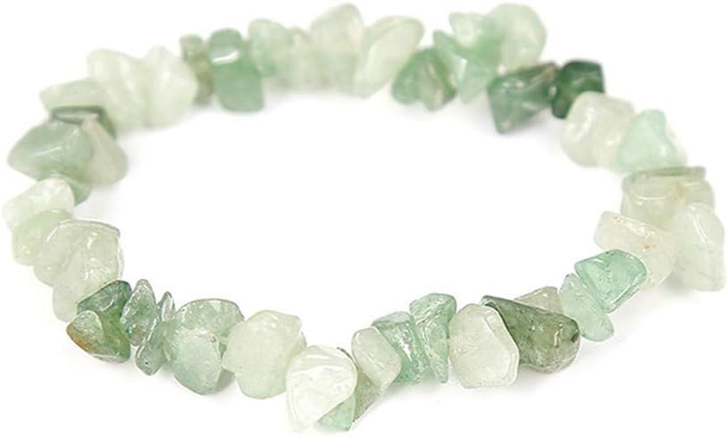 LJSLYJLJSLYJ 7 Chakra Healing Natural Stone Crystal Strand Bead Bracelets for Women Party Jewelry,green