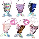 Aussehen: Die funkelnde Geldbörse unseres kleinen Mädchens ist ein Meerjungfrauenschwanz-Design mit Pailletten, das kreativ, stilvoll und einzigartig ist. Perfekte Prinzessin Party Dress Up Dekoration