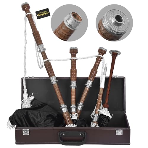 Kilt Emporium Traditional Scottish Bagpipes - Full Set with Accessories and Hard Case