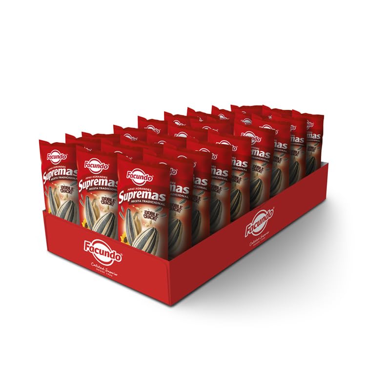 Facundo Pipas de Girasol Tostadas y Saladas 120g | Extra Crujientes | Máxima Frescura con Facundo Fresh | Nuestras pipas más grandes seleccionadas por su gran tamaño