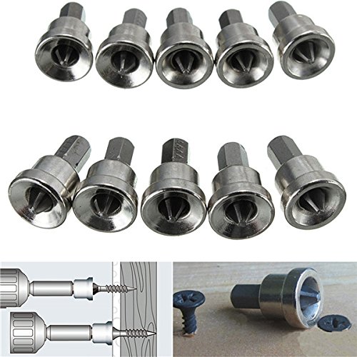 Generic10Pcs Ph2 Dimplers Drill Bit Drywall Screw Setter