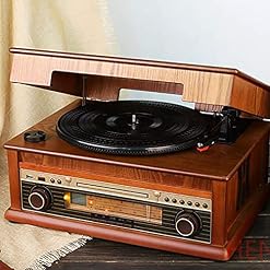Tourne-Disque Portable, Platine Vinyle Bluetooth, Platine 3 Vitesses, Lecteur CD, avec enregistreur de télécommande - Les Beatles, Paul McCartney, John Lennon, RIngo Starr, George Harrison Tourne-Disque Portable, Platine Vinyle Bluetooth, Platine 3 Vitesses, Lecteur CD, avec enregistreur de télécommande – Image 4