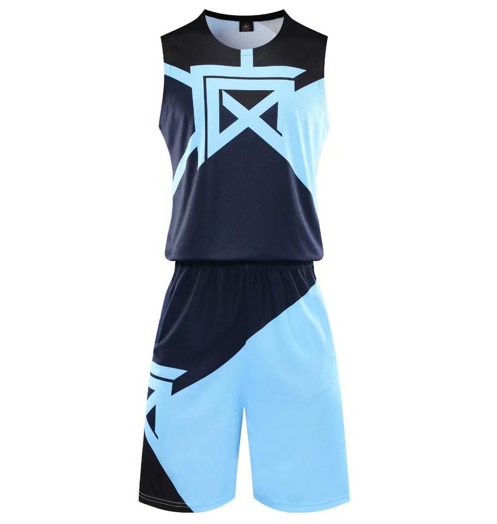 Minimal Su Men’s Basketball Uniform Team Shirt and Shorts Set Game Jersey Athletic Sportswear Sports Suit for Kids