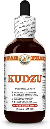 Hawaii Pharm Extracto de Kudzu, tintura para el bienestar del hígado, promueve la función cardíaca, apoya el equilibrio cardiovascular, protege el