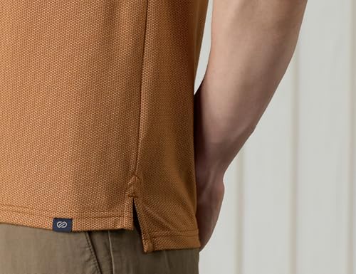 Image of Amazon Brand - Symbol Men Regular Fit Textured Jacquard Polo| Half Sleeves | Available in Plus Size
