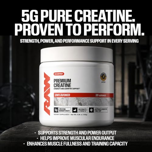 RAW Nutrition Creatine Monohydrate Powder Unflavored 100 Servings — view 2