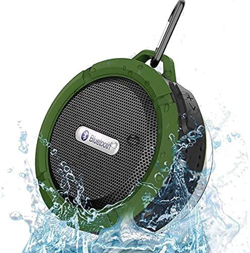 Generic C6 Portable Bluetooth Speaker Green 5W Waterproof 5Hrs Battery 10m Range Hanging Mount For Smartphones Tablets Outdoor