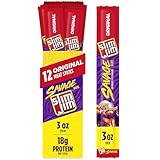 Slim Jim Savage Smoked Meat Sticks, Original Flavor, High Protein, 3.0 oz. (12 Count)