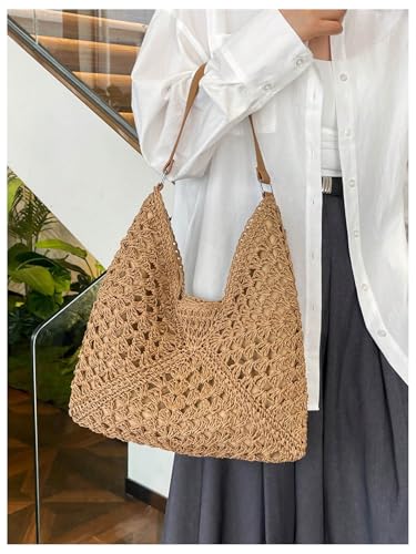 Bolso Tote de Crochet para Mujer estilo Boho miniatura 5