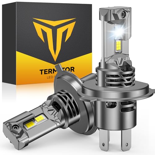 Image of Termitor 7th-Gen H4 9003 Light Bulbs, ๐๐๐๐๐๐๐ ๐๐๐๐% ๐๐ฅ๐ญ๐ซ๐ ๐๐ซ๐ข๐ ๐ก๐ญ๐๐ซ HB2 Fog Bulbs, 1:1 Mini Size Design, 6500K White, Plug and Play Turn Signals Lights, Pack of 2
