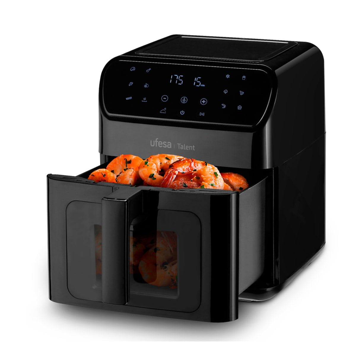 Ufesa Talent Frytkownica powietrzna, bezolejowa, 6,5 l, 13 programów, 1500 W, timer, temperatura 200 °C, światło wewnętrzne, bez BPA