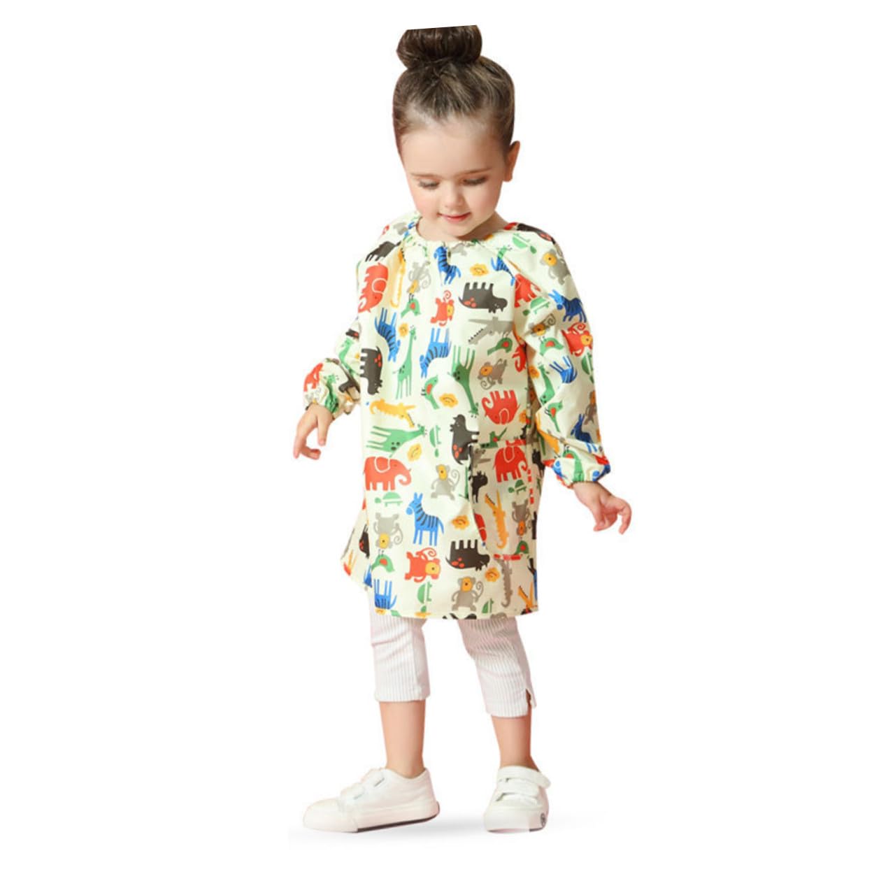 Didiseaon Delantal de Pintura para Bata de Arte Manga Larga Color Amarillo M Ropa Protectora Transpirable y Resistente a Manchas para Manualidades y Dibujo