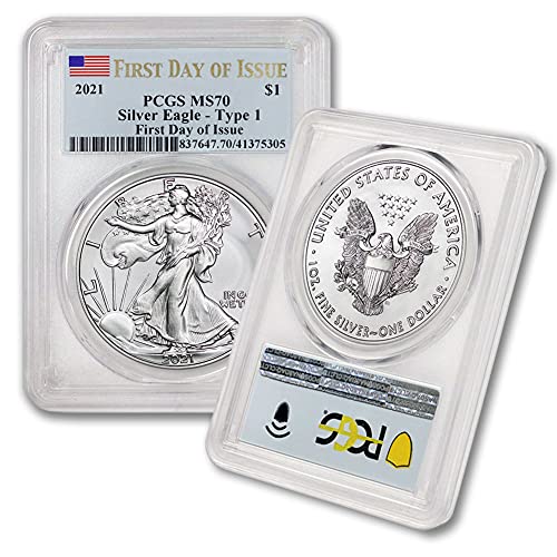 2021 1 oz American Silver Eagle Coin MS-70 (First Day of Issue...