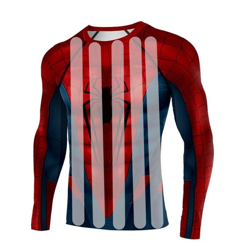 3D Super Hero Close-Fitting Quick-Drying Elastic Sport Cosplay T-Shirt Long Sleeve4