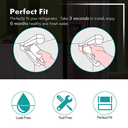 Image of ICEPURE PLUS NSF /ANSI 53 Certified UKF8001 Refrigerator Water Filter, Compatible with Maytag UKF8001, UKF8001AXX, UKF8001P, Whirlpool 4396395, 469006, EDR4RXD1, EveryDrop Filter 4, Puriclean II, 1PACK