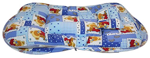 Image of Amardeep and Co Toddler Mattress with Mosquito and Insect Protection Net 70 * 40 cms (Teddy Blue)