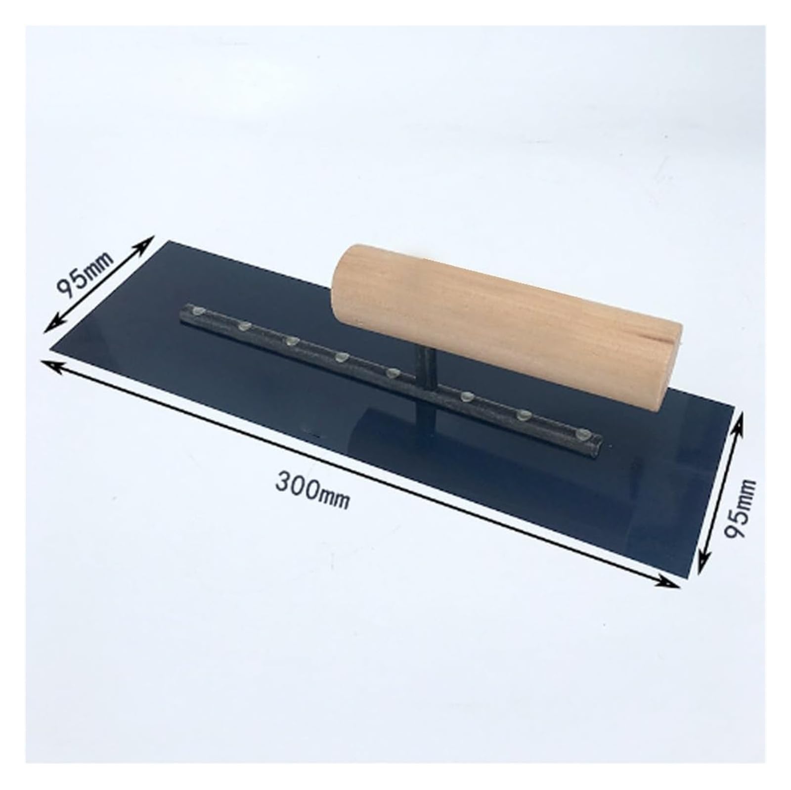 Spatola per cemento, Finitura in acciaio al carbonio for muratura, manico in legno leggero, utensile manuale for intonacatura for cartongesso | 30cm