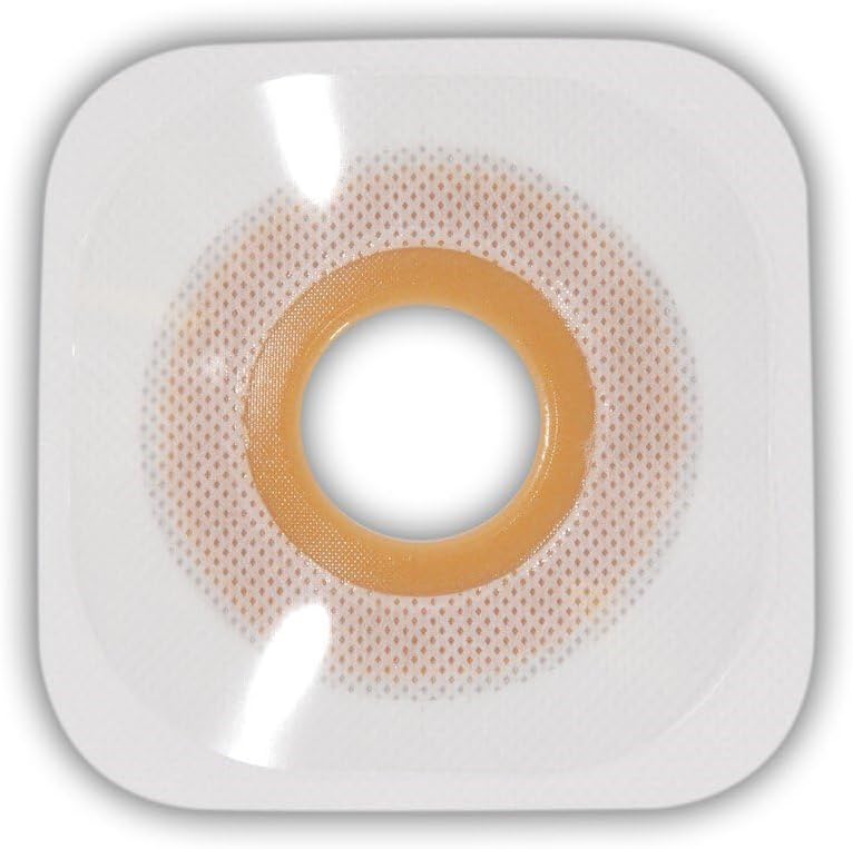 Esteem Synergy - Barrera cutánea estomahesiva, brida de zona de aterrizaje cortada a medida, mediana, 1/2 pulgadas, 1 7/8 pulgadas, caja de 10