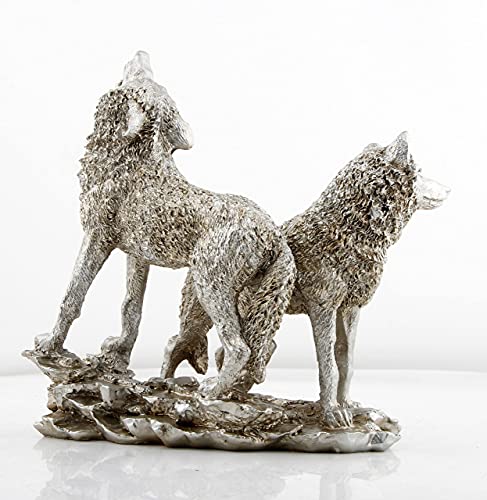 Wildlife Couple Wolves Statue And Figurine Wolf Sculpture For Home Decor #TOP4