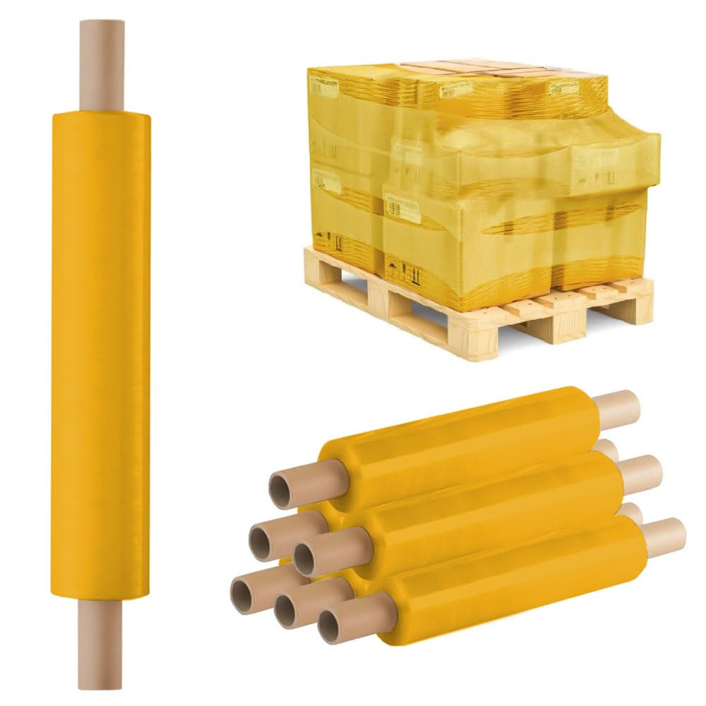 Venuscello® Pallet Stretch Wrapping Roll 400mm X 200m 20mu Green Exten Core Heavy Duty Shrink Wrap For Secure Packaging Moving - View #2