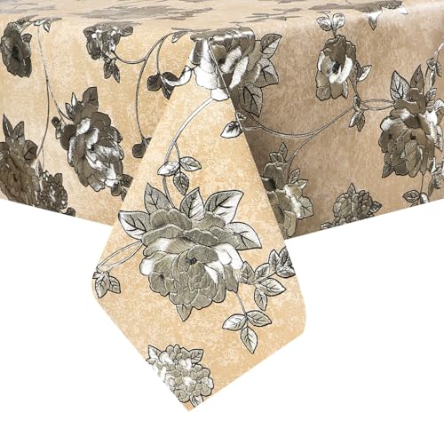 Image of Dakshya Industries PVC Waterproof Withoutlace Dining Table Cover (Size - 54X78 Inch) Rectangle 6 Seater Heat Rasistant, A3