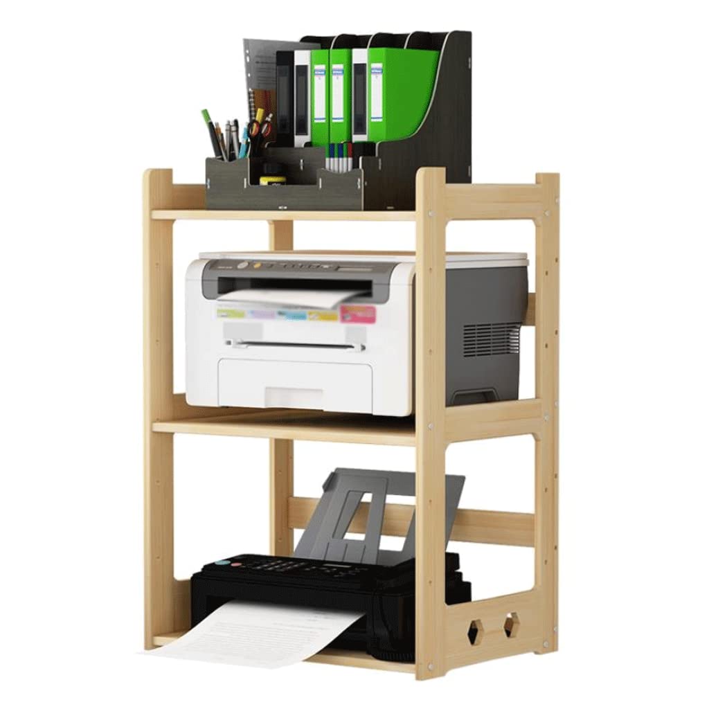 Soporte para Impresora Estante de Madera para Impresora con diseño Ajustable Estante de Almacenamiento Multifuncional de Gran Capacidad para el hogar y la Oficina