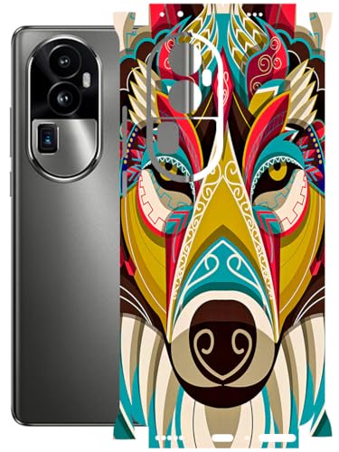 Image of AtOdds - Full Body Back Screen Guard Protector Film - Lamination Wrap Skin Sticker Compatible with Oppo Reno 10 PRO Plus | Scratchproof Matte Finish (Mighty Wolf)