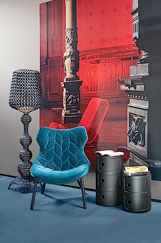 Kartell Componibili Recycled, Container 3-fächer, Matt-schwarz