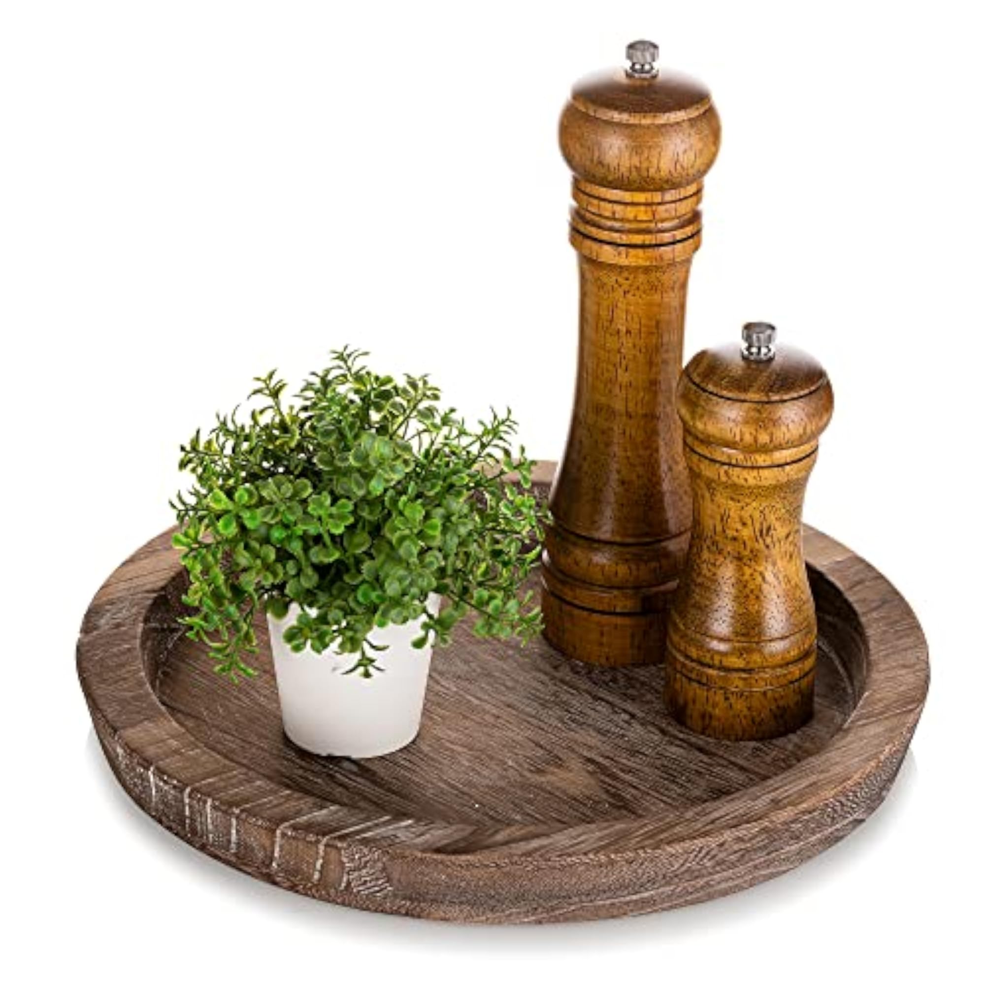 Rustic Wooden Decorative Tray for Coffee Table