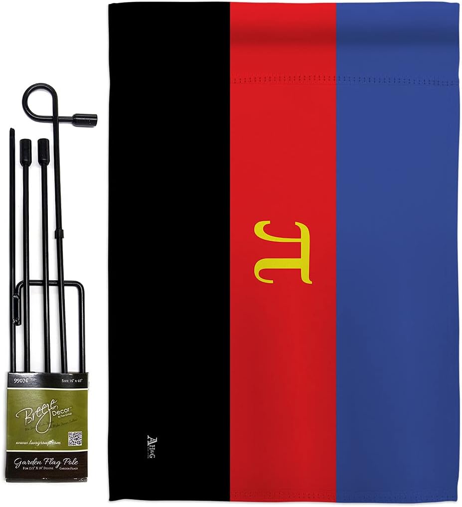 Polyamory flag Garden Set Wall Holder Support Pride Rainbow Love LGBT Gay Bisexual Pansexual Transgender Small Decorative Gift Yard House Banner Made In USA 13 X 18.5