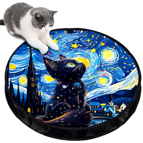 GoldenSun Katzen-Labyrinth-Beutelspielzeug Interaktives Spiel- und Trainingszubehör für Katzen Kompatibel Katzenballspielzeug nur Labyrinth-Beuteltasche Kein Ball