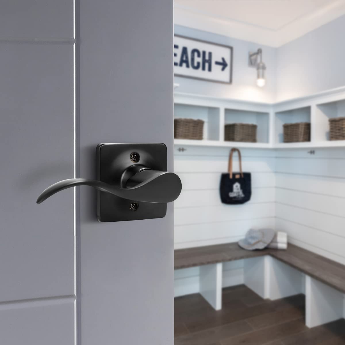 Contemporary Square Dummy Lever Door Handle Pack Of 2 Non-Turning Single Side... 686912505583