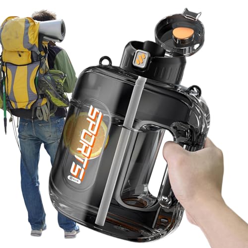 Lnhgh Botella De Agua Grande - Cantimplora Para Exteriores - Termo De 1500 Ml Para Senderismo, Gimnasio, Entrenamiento, Aire Libre, Viajes Y Yoga