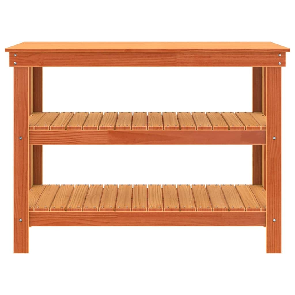 vidaXL Banco de Trabajo 110,5 x 50 x 80 cm Madera de Pino Maciza