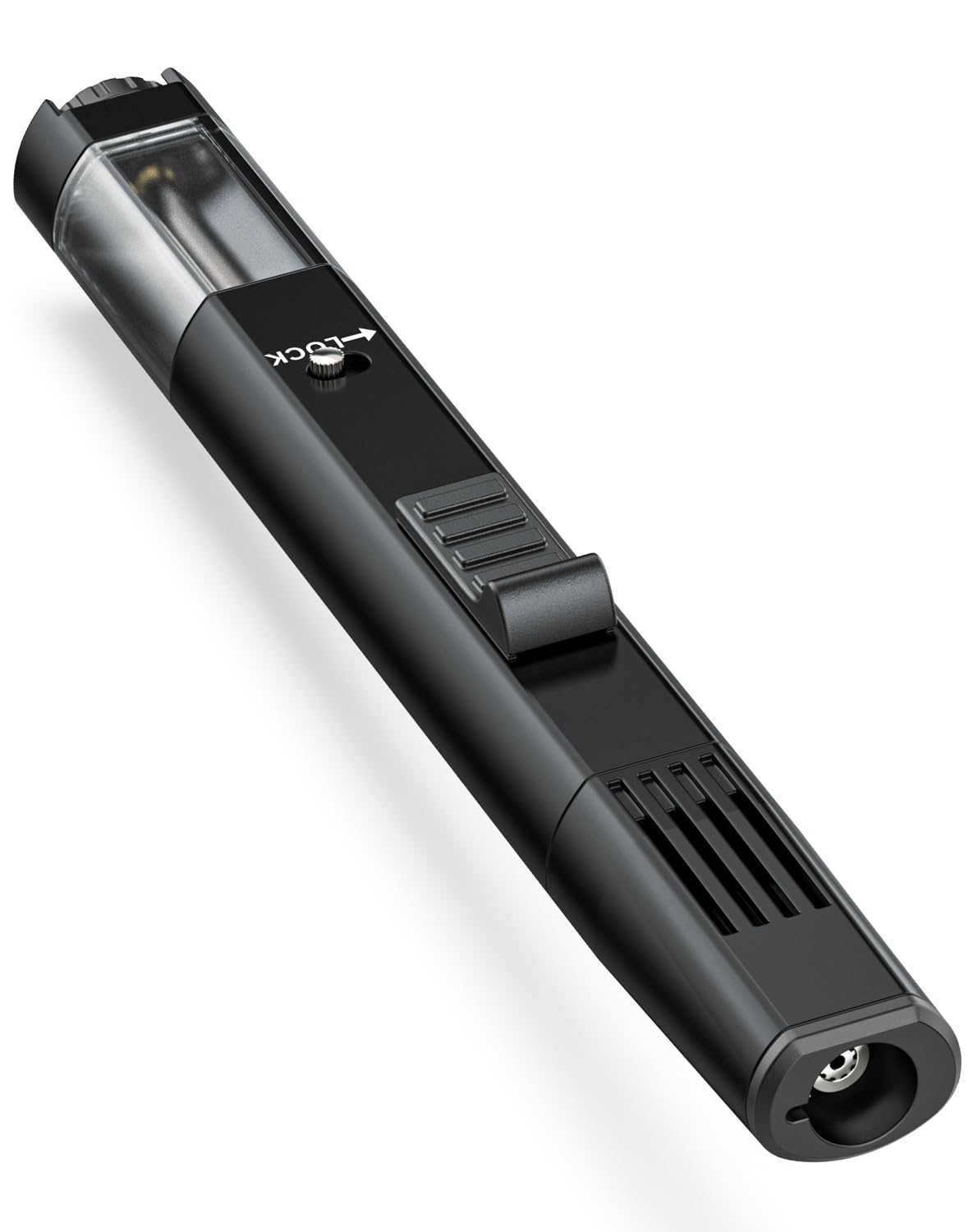 Vvay Black Long Reach Lighter, Jet Torch Lighter Gas Butane Refillable, Sold Without Gas