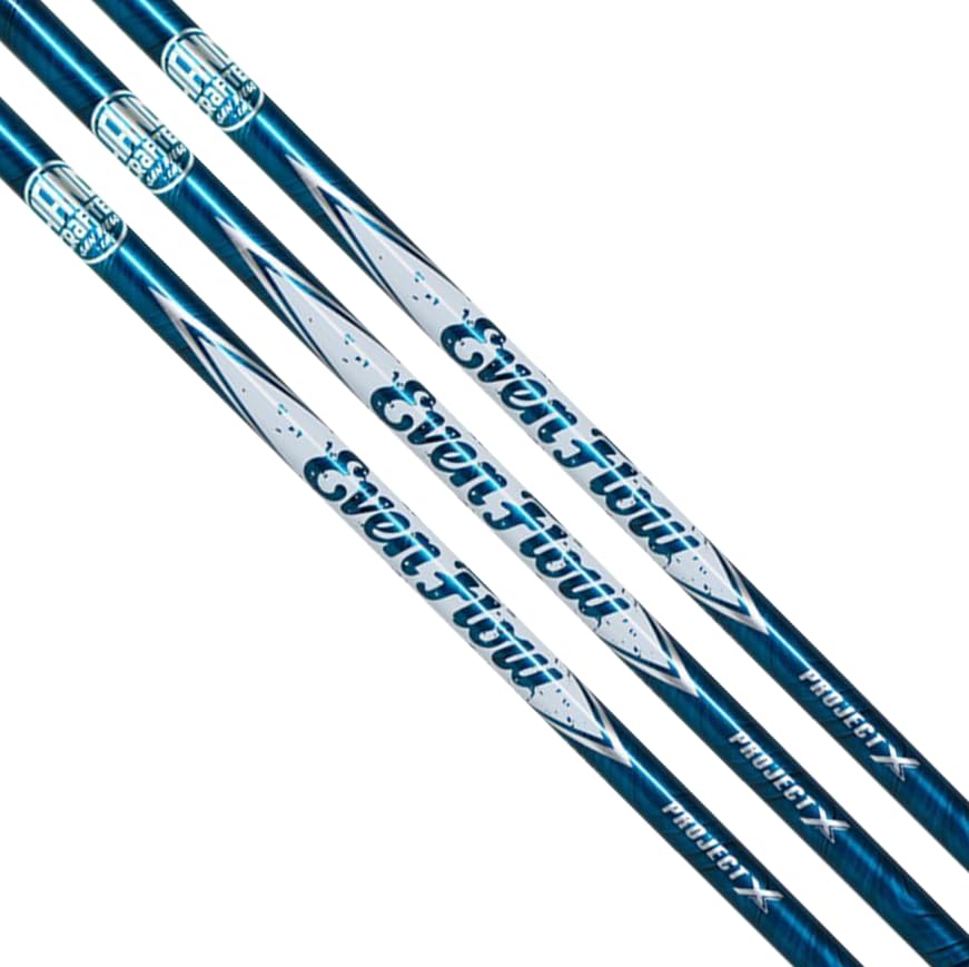 TRUE TEMPER Project X EvenFlow Blue Hand Crafted Shafts (Choose Flex and Compatible Adaptors)